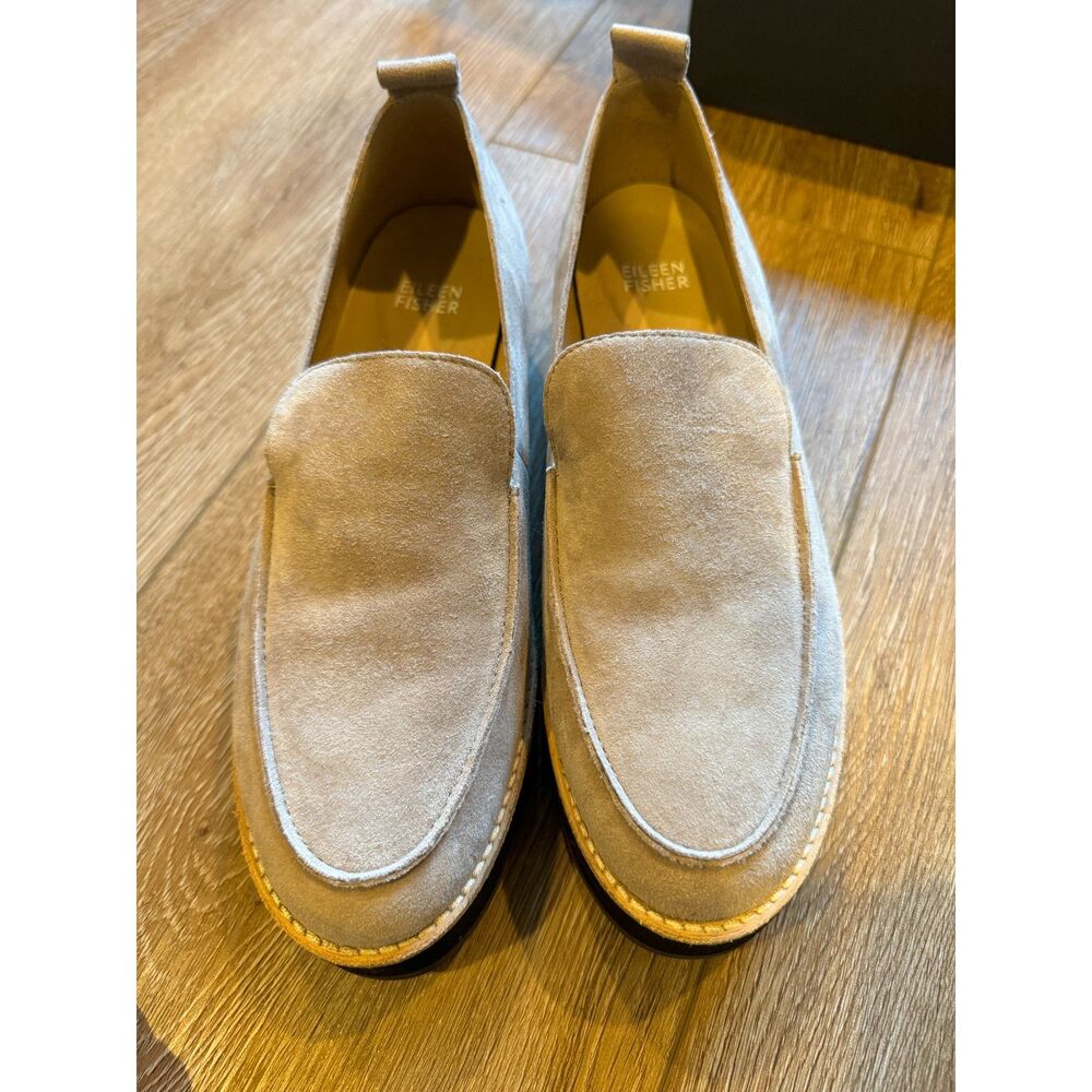 Women's ELIEEN FISHER Ells Earth Suede Loafer, Size 8M
